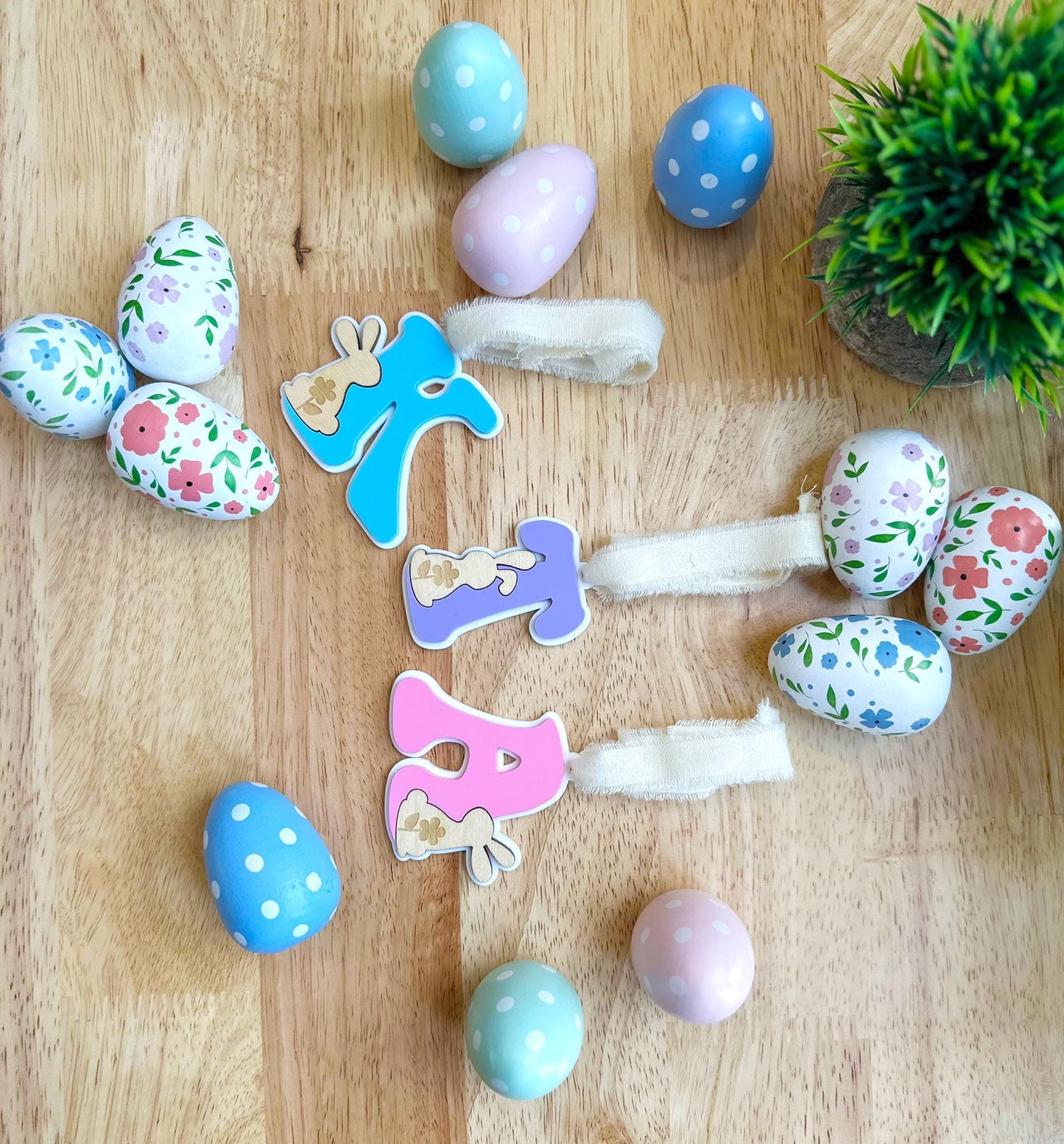 Easter Basket Tag, Bunny Tag, Personalized Name Tag, Easter Initial Tag, Custom Basket Label, Engraved Bunny Name Tag