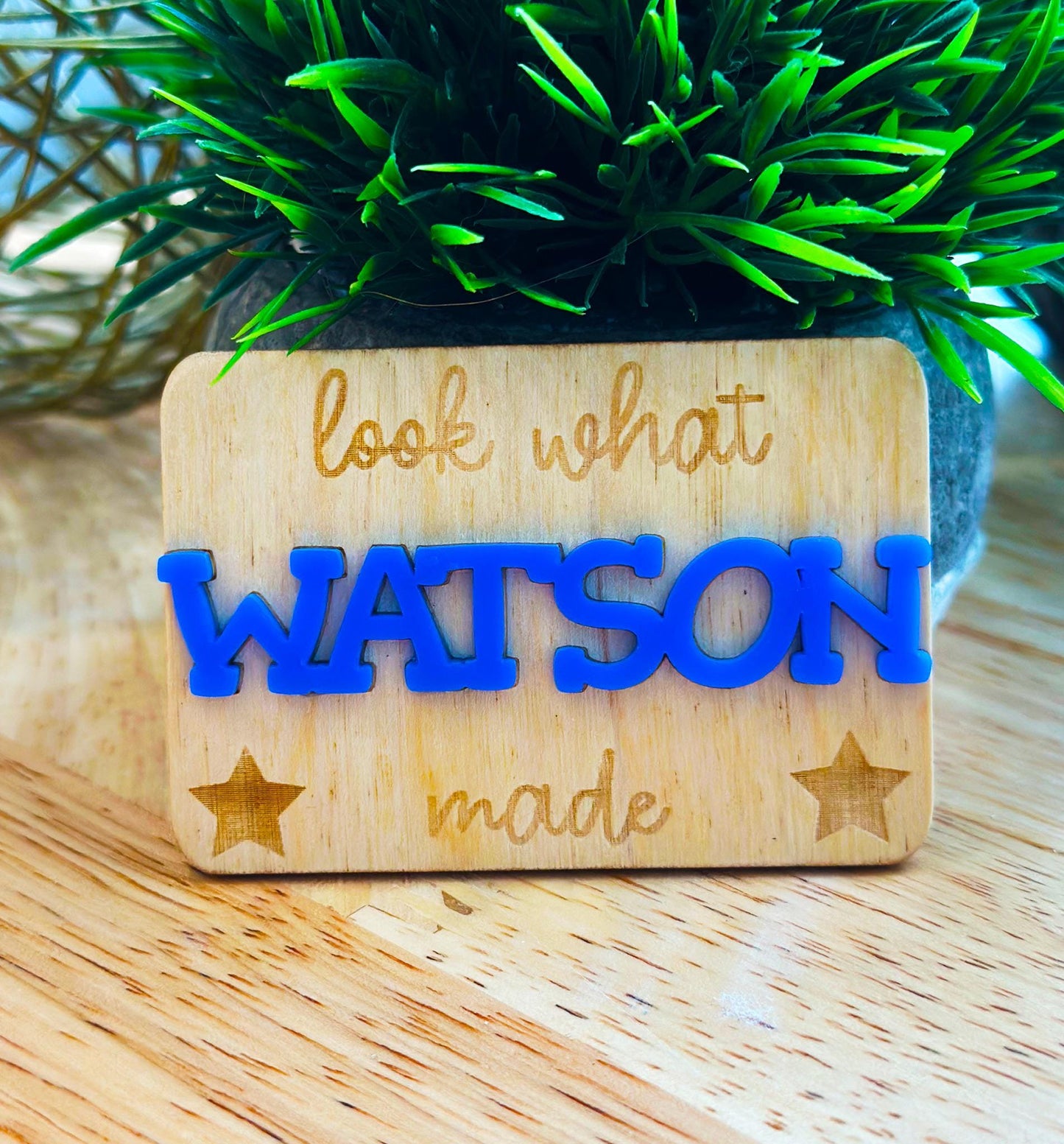 Personalized Look What I Made Magnet, Kids Name, Artwork Display, Gift, Fridge Magnet, Home Decor, Children Art