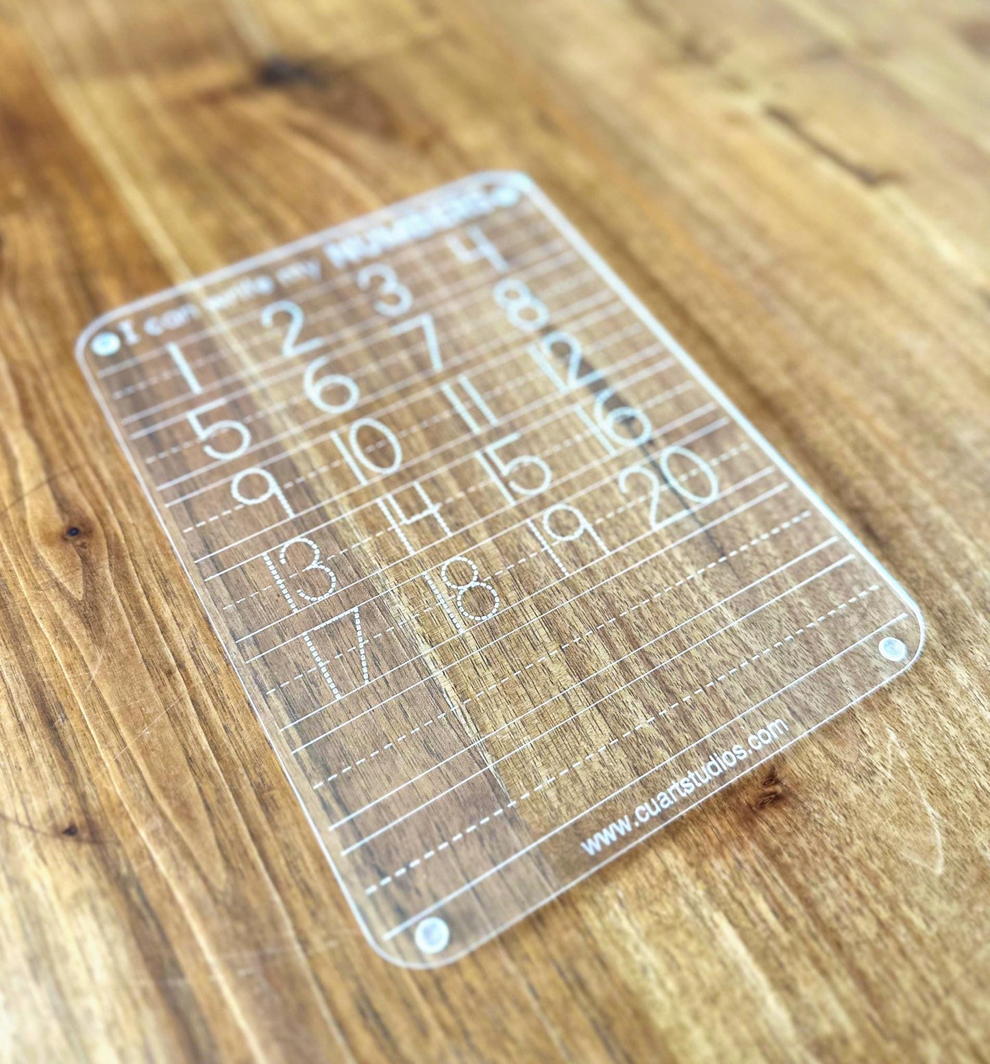 Personalized Acrylic Tracing Board Set of 4 - Name, Letters, Numbers, Shapes | Montessori & Homeschool Learning | Dry Erase writing practice