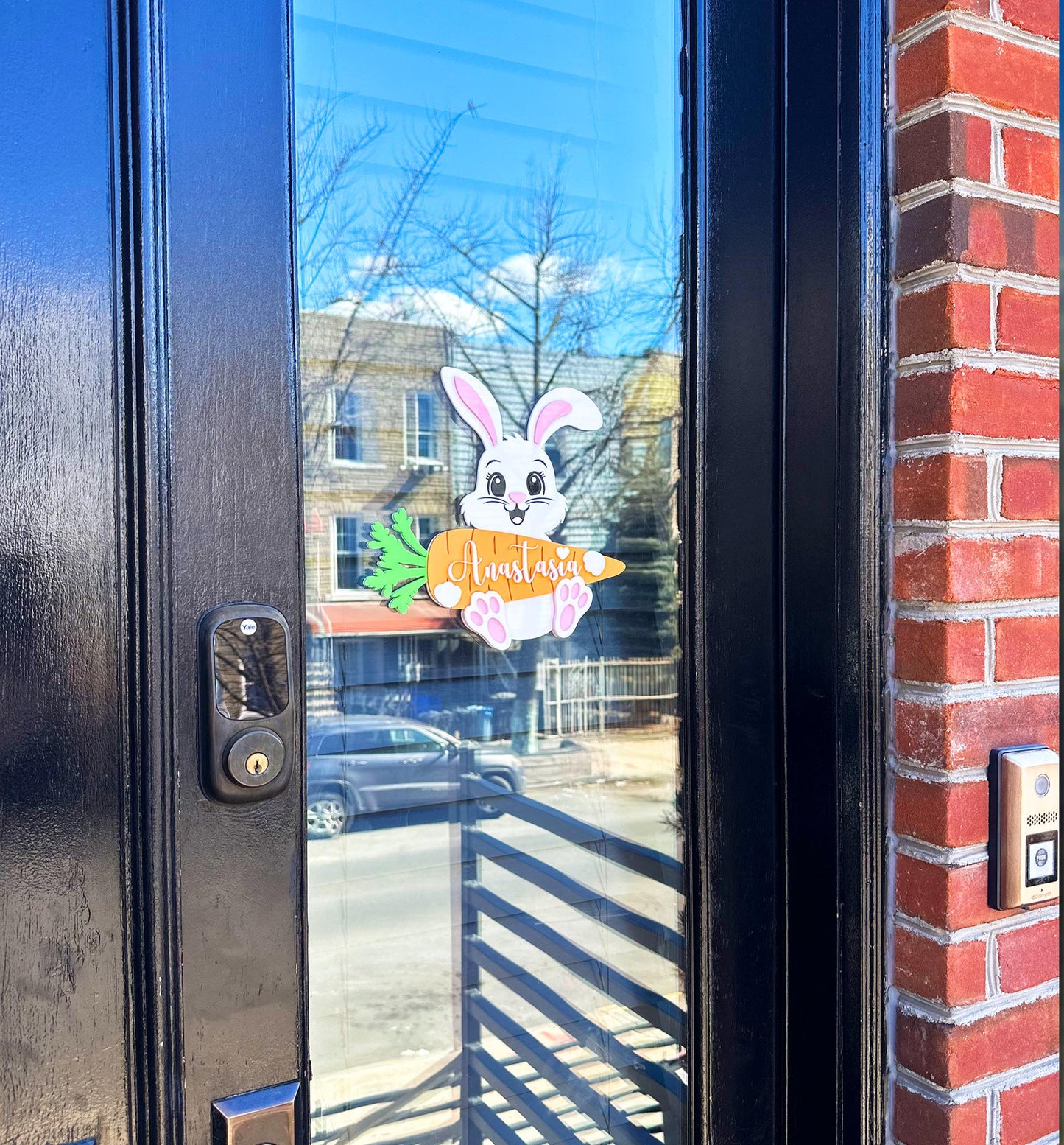 Personalized Easter Bunny Name Tag - Custom Easter Basket Tag - Baby's First Easter Gift - Acrylic Easter Basket Name Sign