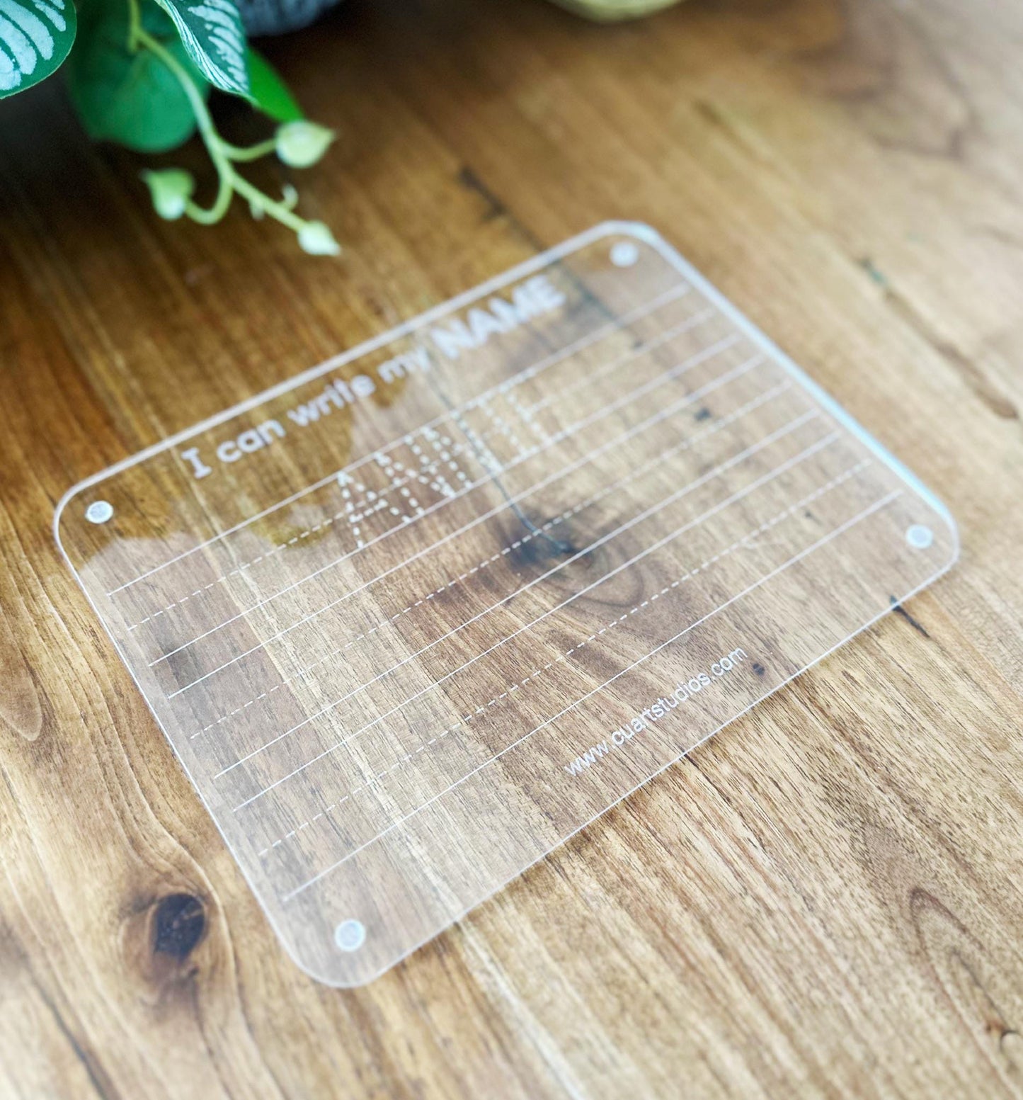 Personalized Acrylic Tracing Board Set of 4 - Name, Letters, Numbers, Shapes | Montessori & Homeschool Learning | Dry Erase writing practice