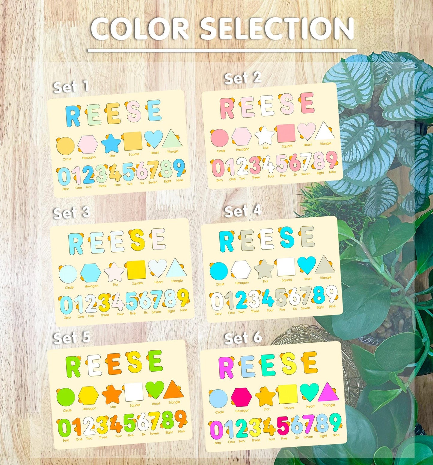 Personalized Name Puzzle β Custom Toddler Learning Toy β Shapes, Numbers, & Name Puzzle β Montessori Gift for Kids β Educational Toy