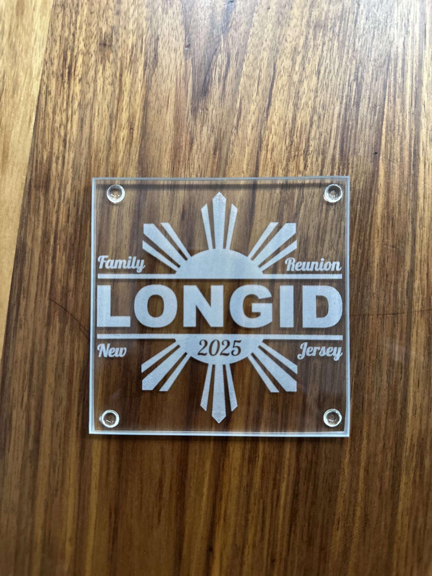 Custom Engraved Glass Coasters – Personalized Favors for Weddings, Family Reunions, Housewarming Gifts, Birthdays, and Group Celebrations