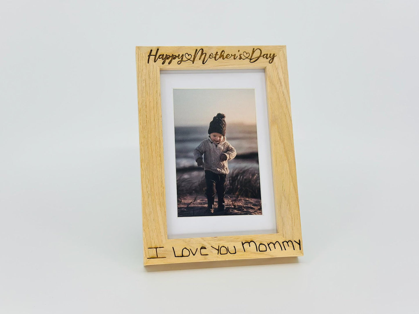 Custom Engraved Wood Picture Frame – Personalized Photo Frame with Message – Gift for Mom, Dad, Grandparents, or Any Special Occasion
