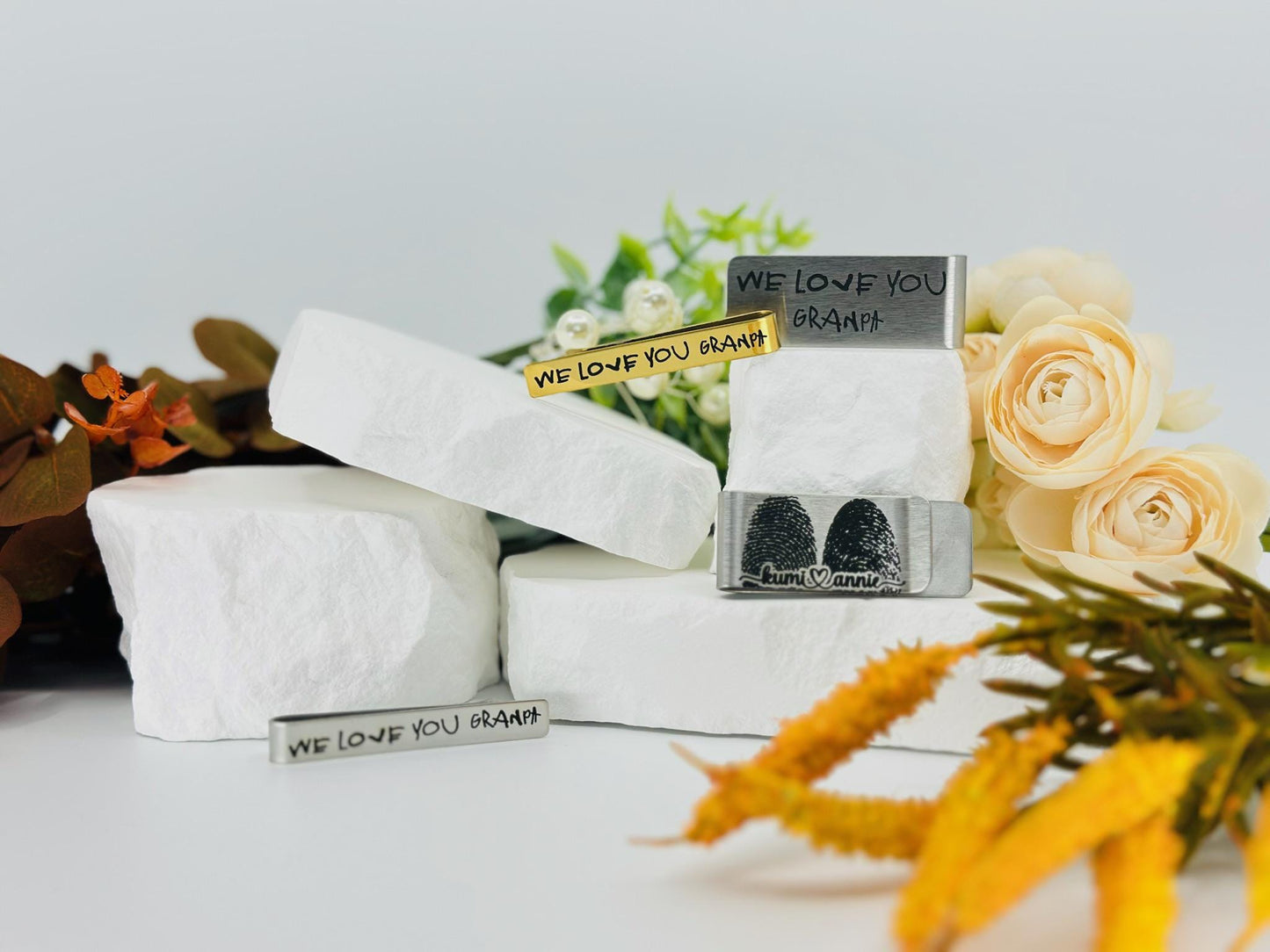 Personalized Engraved Tie Clip – Custom Handwriting Tie Bar – Gift for Him, Groom, Anniversary, Wedding Keepsake