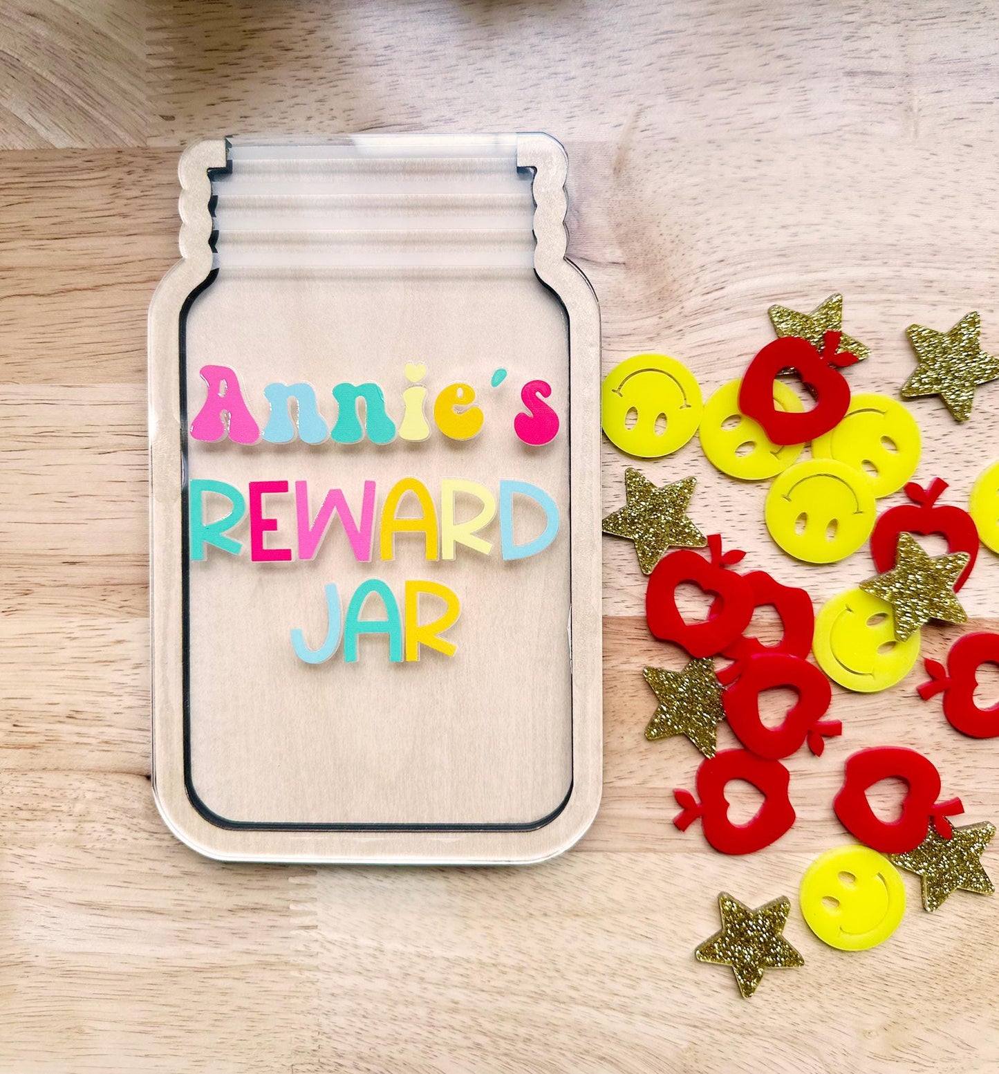 Custom Reward Jar for Kids β Small Personalized Acrylic Jar with Tokens β Positive Reinforcement Tool for Toddlers & Children