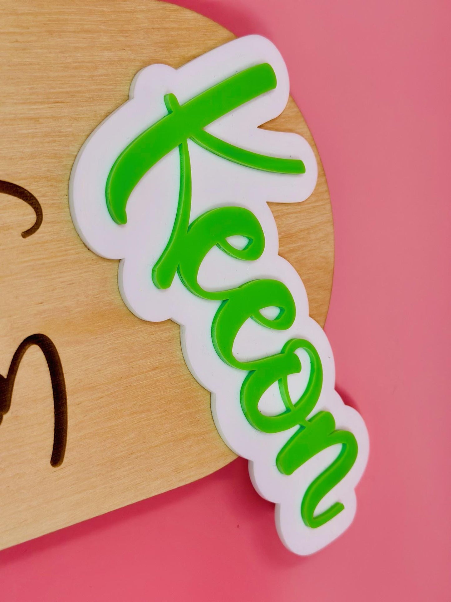 Personalized Wooden Growth Chart • Custom Height Ruler with Acrylic Name & Age Markers • Kids Room Wall Decor