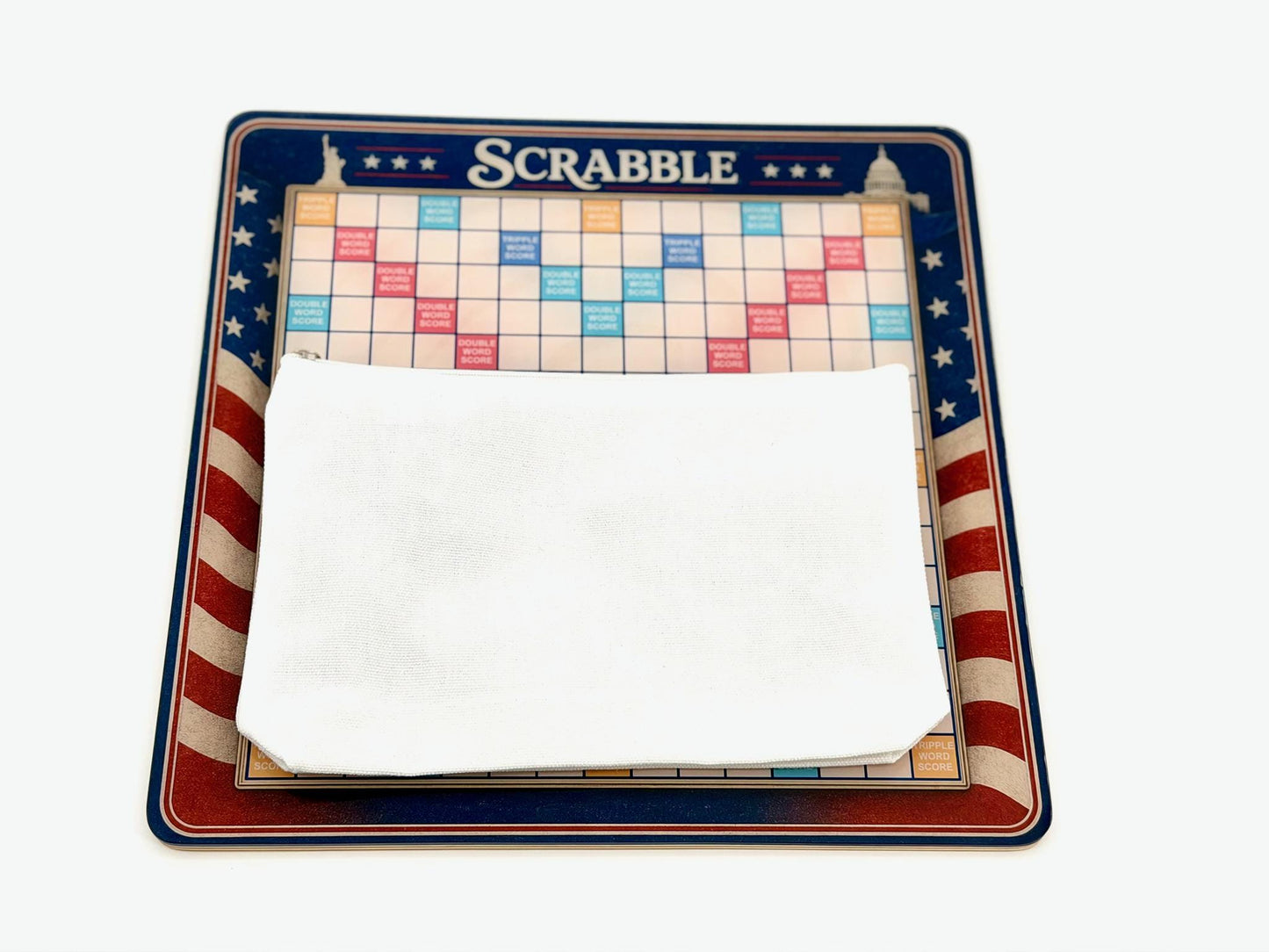 USA Themed Scrabble Inspired Board Game | Portable Family Game Night Set