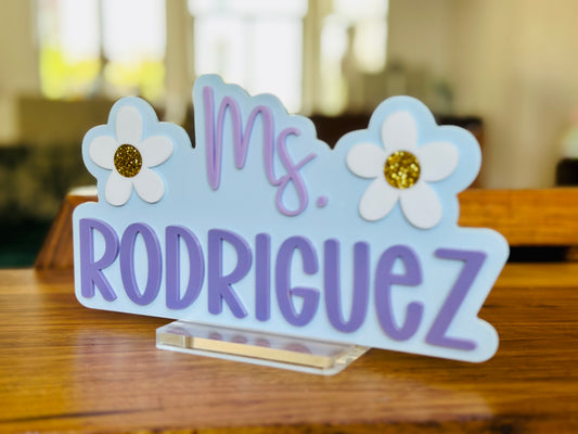 Personalised Teacher Desk Sign