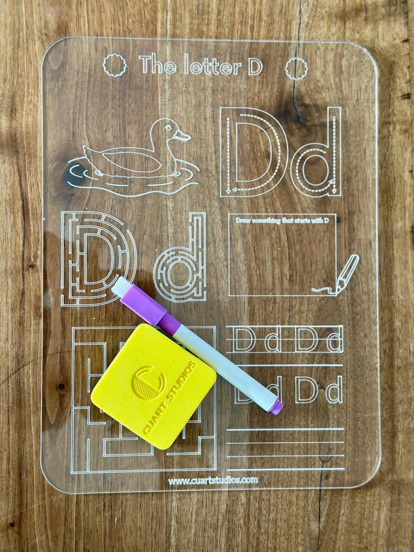 Alphabet Acrylic worksheets from A to Z