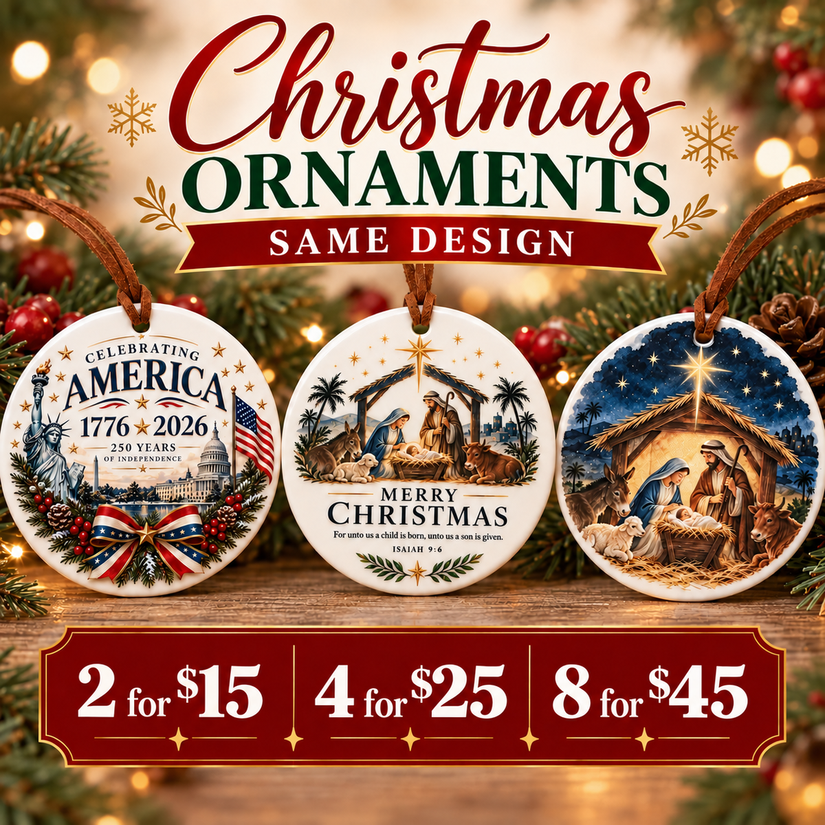 Christmas Ceramic Ornaments