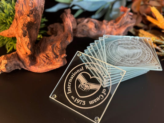 Custom Engraved Glass Coasters – Personalized Favors for Weddings, Family Reunions, Housewarming Gifts, Birthdays, and Group Celebrations