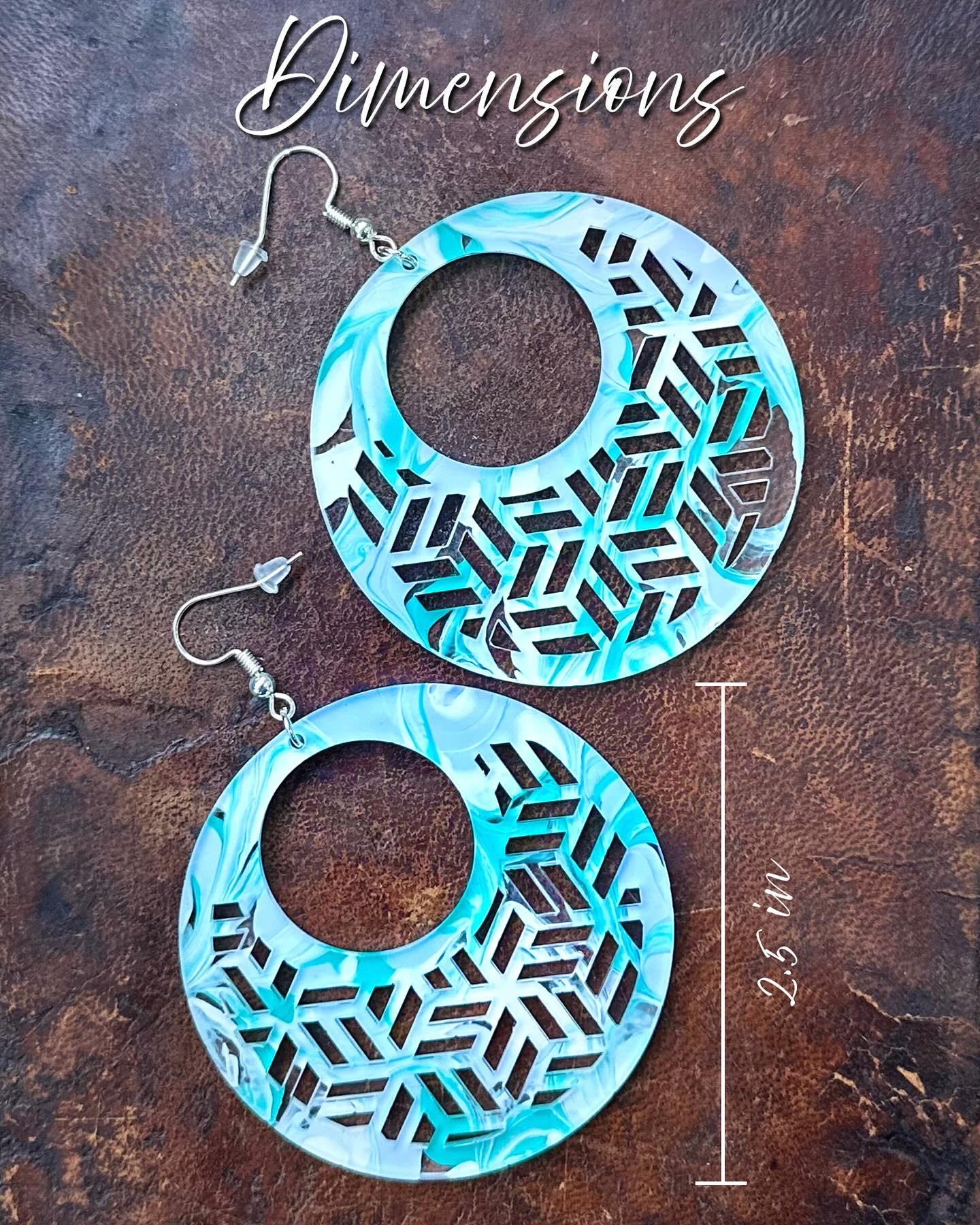 Modern Statement Earrings | Geometric Acrylic Jewelry | Lightweight Handmade Gifts for Her | Spring Fashion Accessories