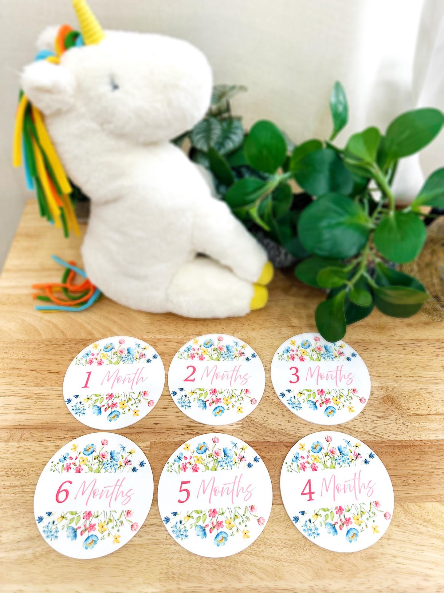 Personalized Baby Milestone Plaques | Gender-Neutral Keepsake, Unique Gift for New Moms, Baby Shower Gift, Monthly Photo Prop Set