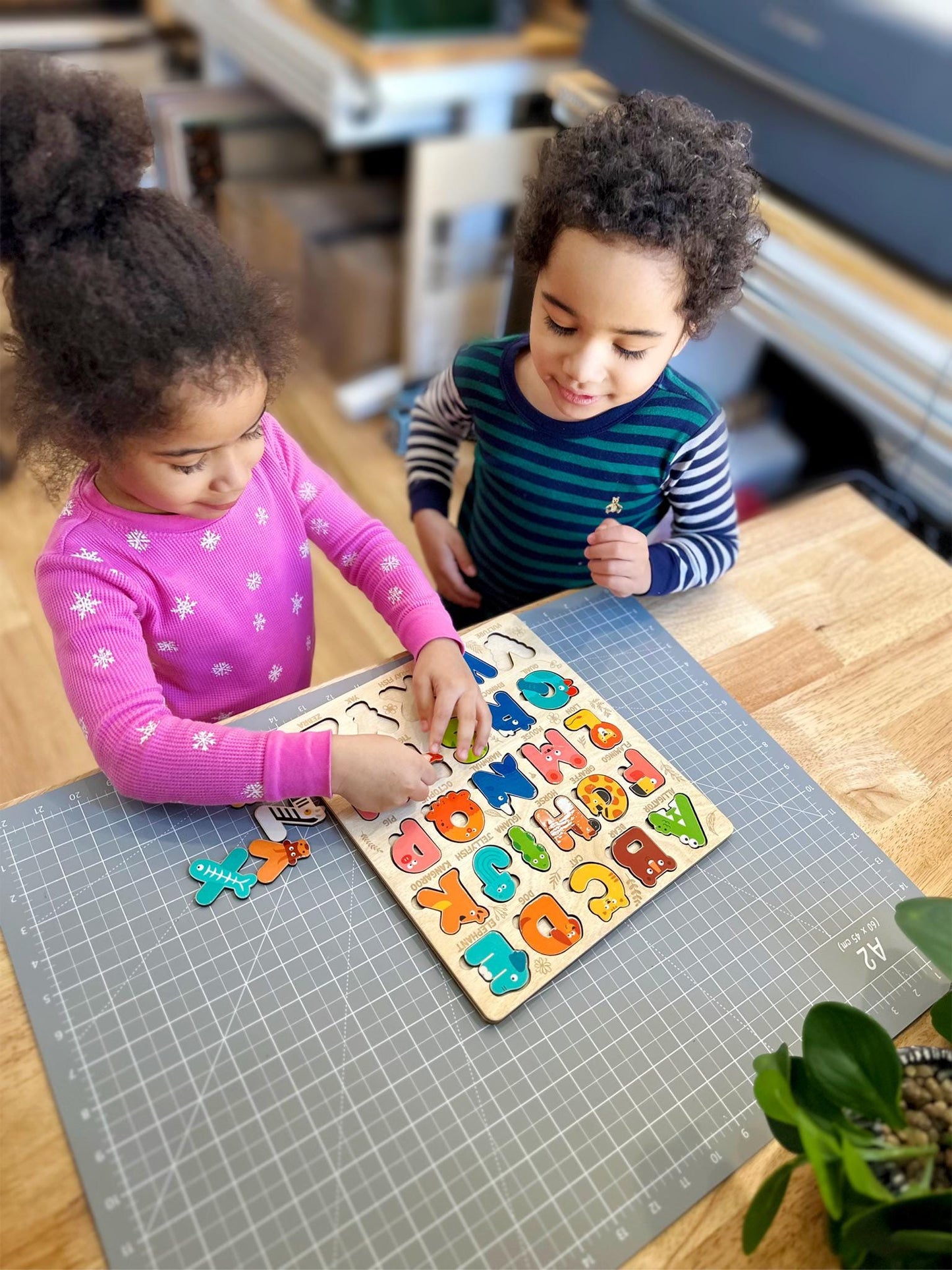 Personalized Wooden Alphabet Puzzle | Montessori Toddler Toy, Preschool Learning & Nursery Decor