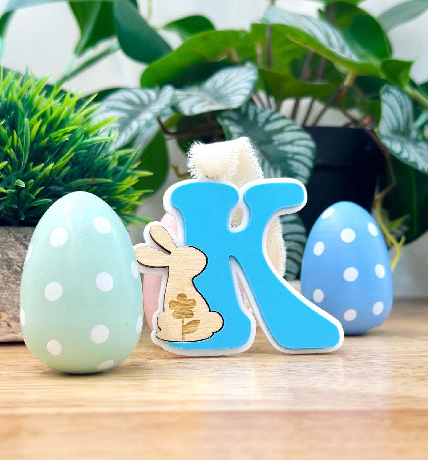 Easter Basket Tag, Bunny Tag, Personalized Name Tag, Easter Initial Tag, Custom Basket Label, Engraved Bunny Name Tag