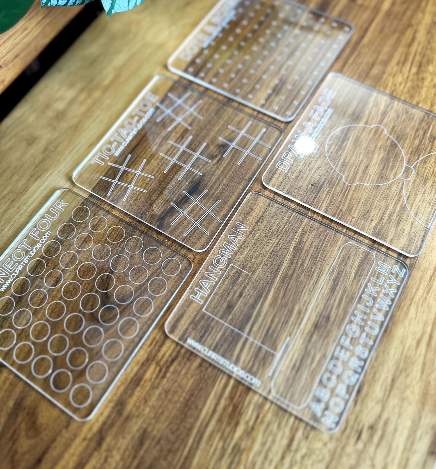 Travel Game Set –Reusable Acrylic Boards –Dry Erase Fun for Kids and Adults –Compact & Portable Entertainment for Road Trips and Travel