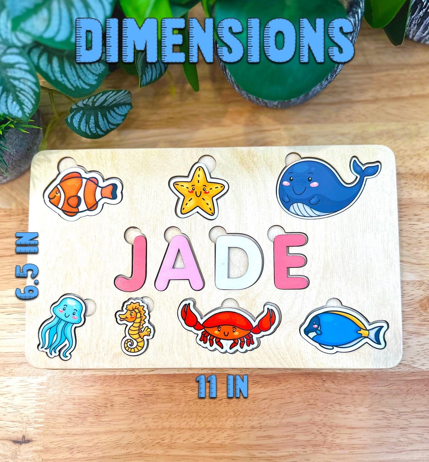 Personalized Wooden Name Puzzle | Custom Toddler Toy, Educational Learning Game, Handcrafted Gift for Kids, Birthday or Easter Gift, Nursery
