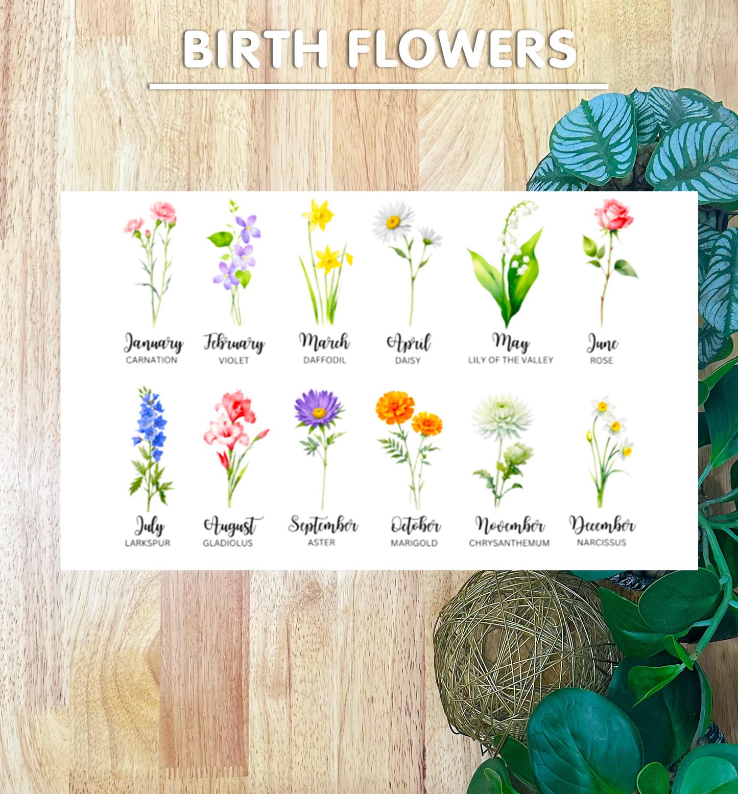 Custom Acrylic Bookmark with Birth Flower - Personalized Name Bookmark, Floral Page Marker, Book Lover Gift, Unique Birthday Gift