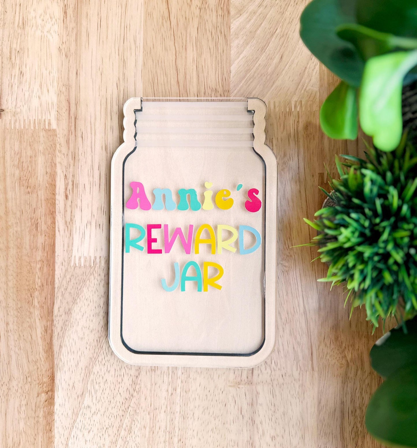 Custom Reward Jar for Kids – Small Personalized Acrylic Jar with Tokens – Positive Reinforcement Tool for Toddlers & Children