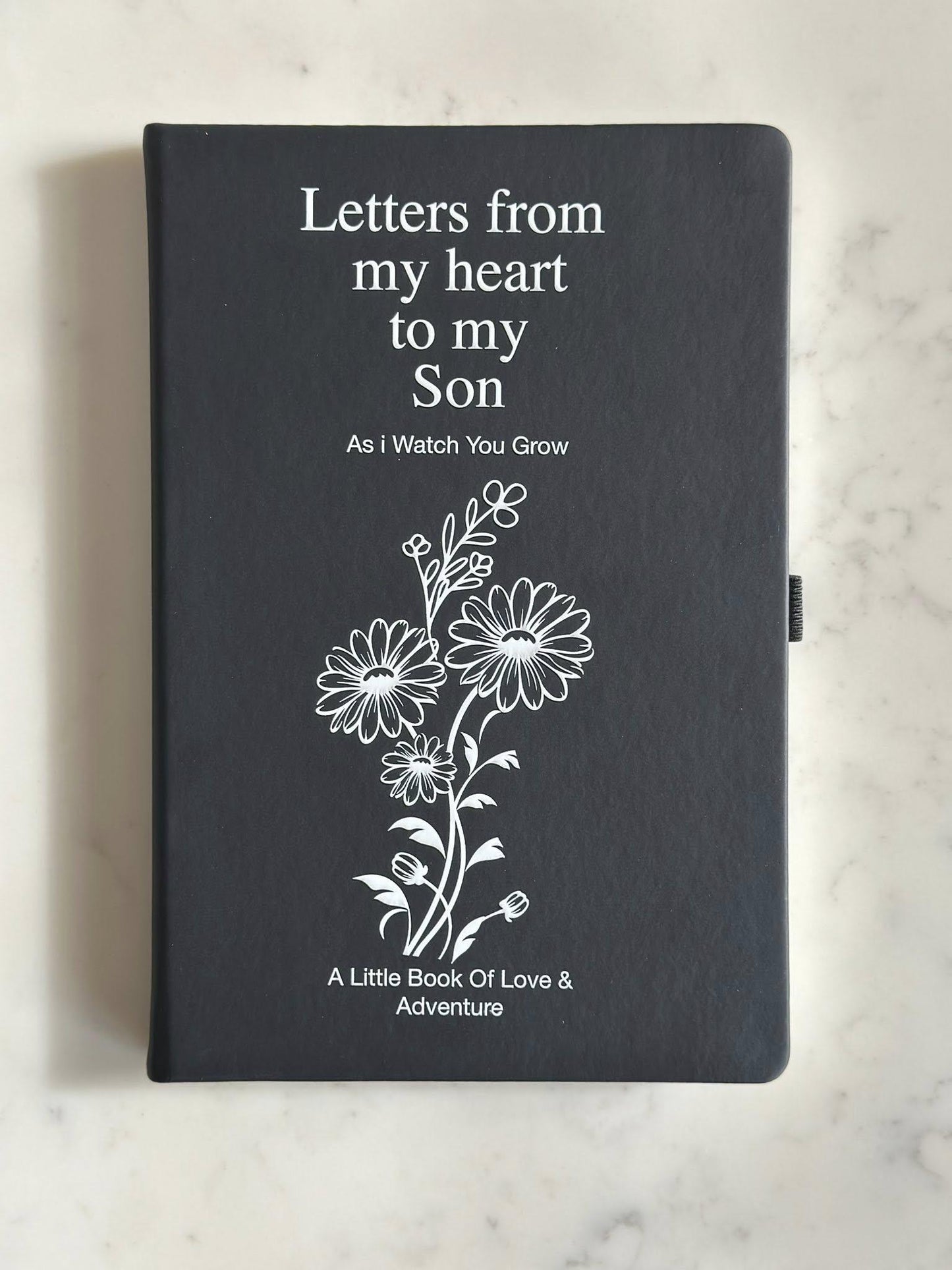 Custom Black A5 Notebook • Letters Journal • UV Printed Keepsake Gift for Daughter, Son or Friend