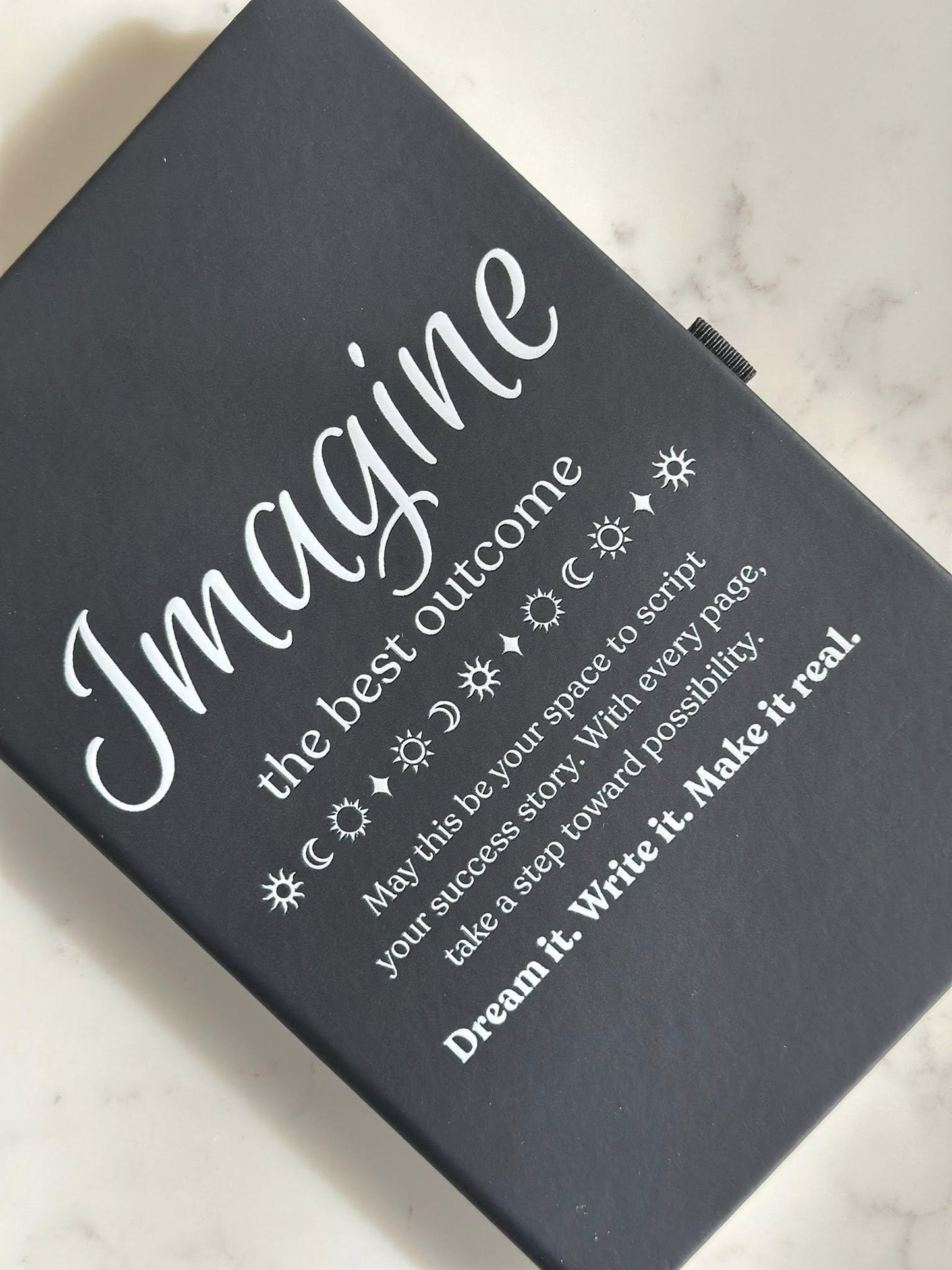 Custom Black A5 Notebook • Letters Journal • UV Printed Keepsake Gift for Daughter, Son or Friend