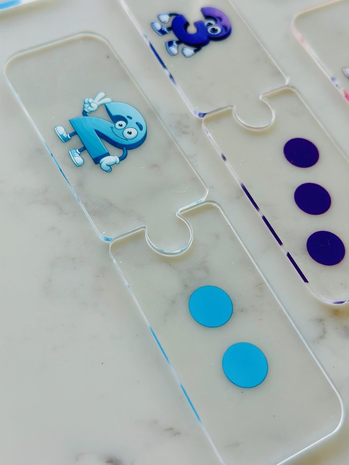 Montessori Counting Puzzle Set | Acrylic Number Matching Game | Color Dot Math Toy for Toddlers and Preschool Learning Gift