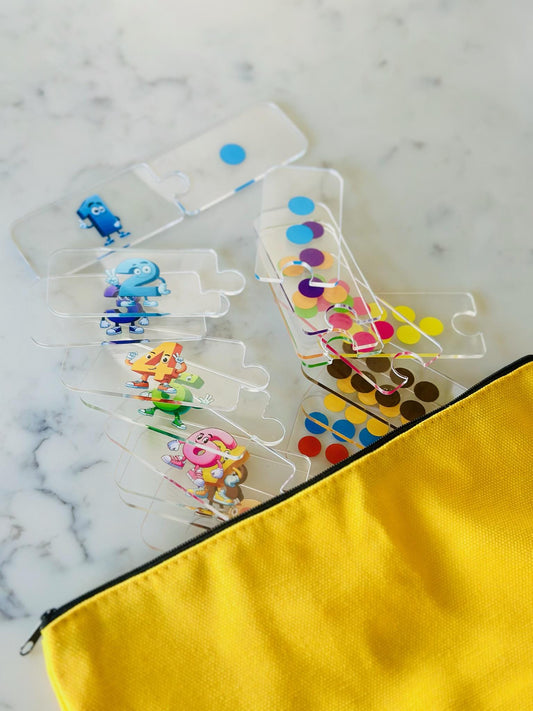 Montessori Counting Puzzle Set | Acrylic Number Matching Game | Color Dot Math Toy for Toddlers and Preschool Learning Gift