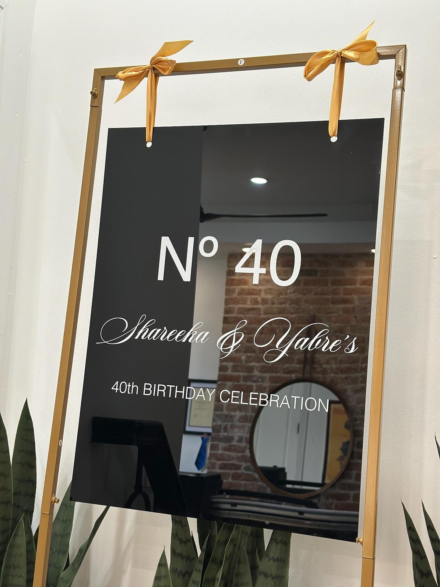 Custom Acrylic Welcome Sign with Gold Metal Stand | Personalized Event Sign | Wedding, Birthday & Party Display | Elegant Acrylic Sign Decor