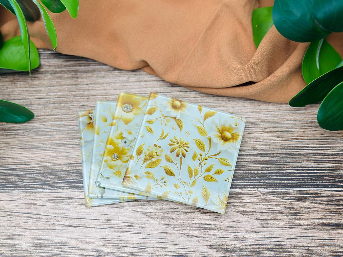 Christmas Glass Coaster Set | Funny Holiday Coasters | Merry Christmas, Gnome, Snowman & Family 2025 Designs | Festive Drink Coaster Gift