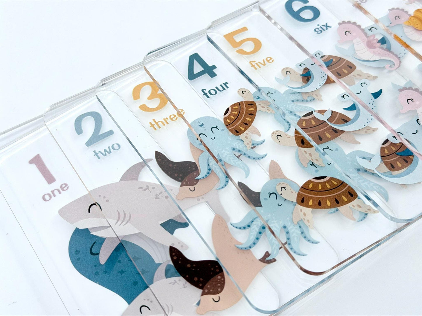 Montessori Number Flash Cards – Under the Sea Counting 1-20 (Toddler Learning Toy)