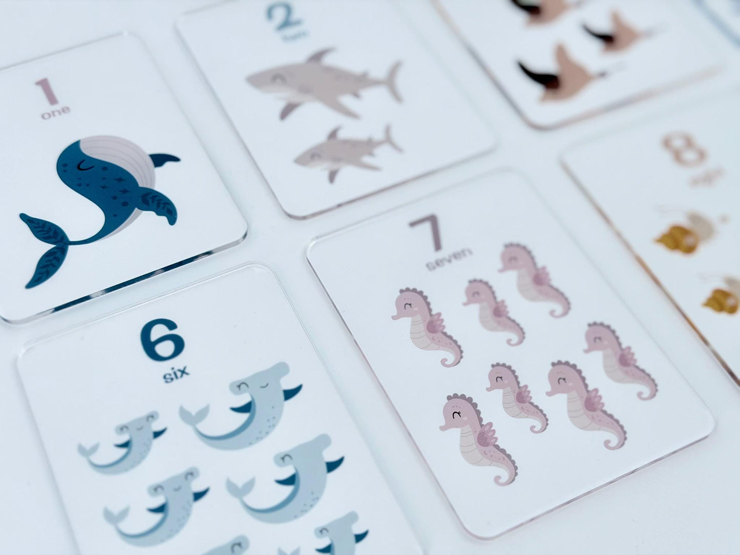 Montessori Number Flash Cards – Under the Sea Counting 1-20 (Toddler Learning Toy)