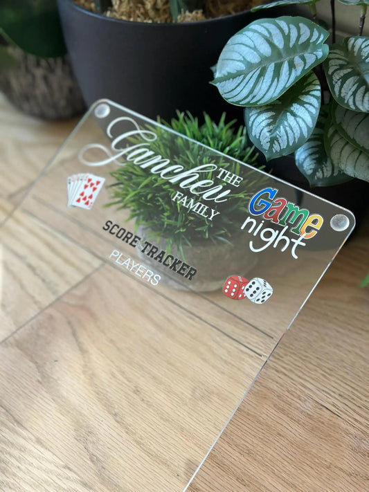 Family Game Night Scoreboard