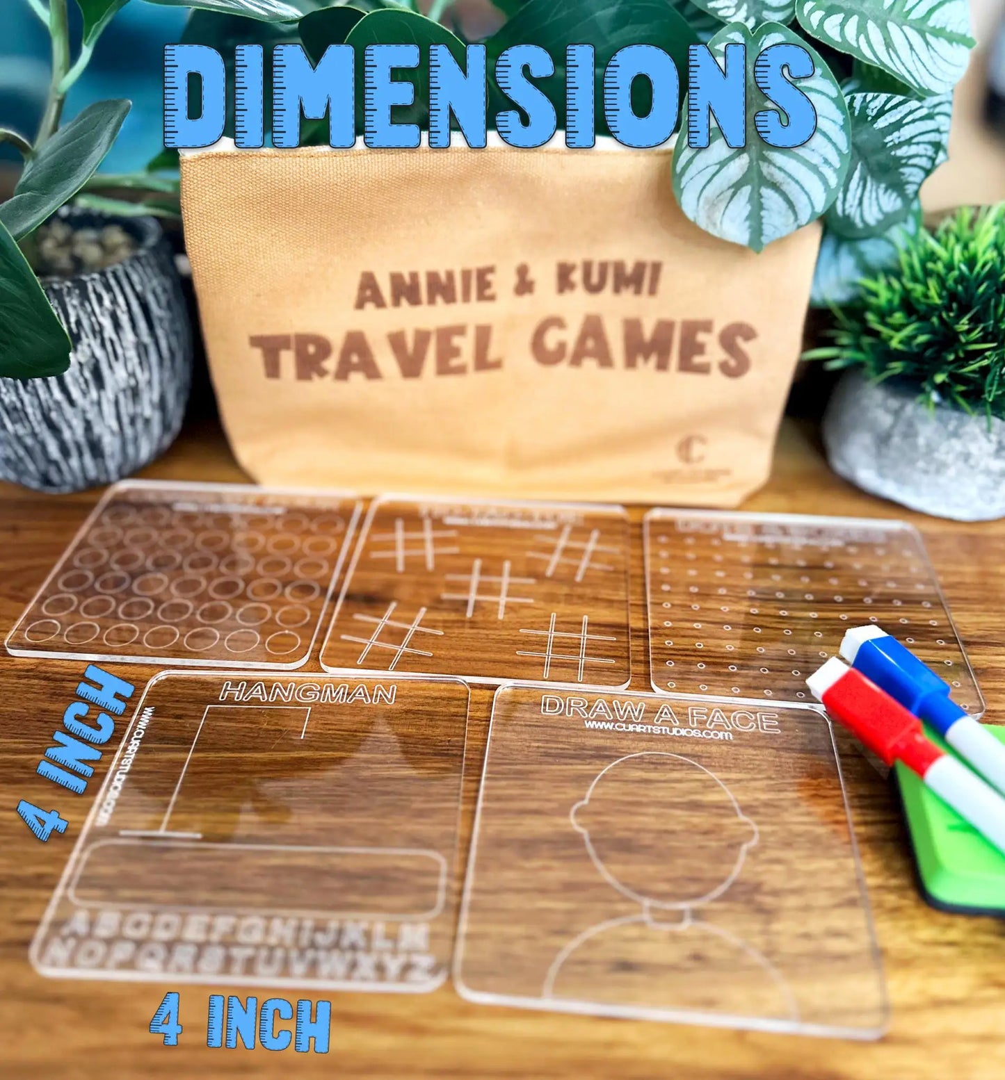 Portable Dry Erase Travel Game Set