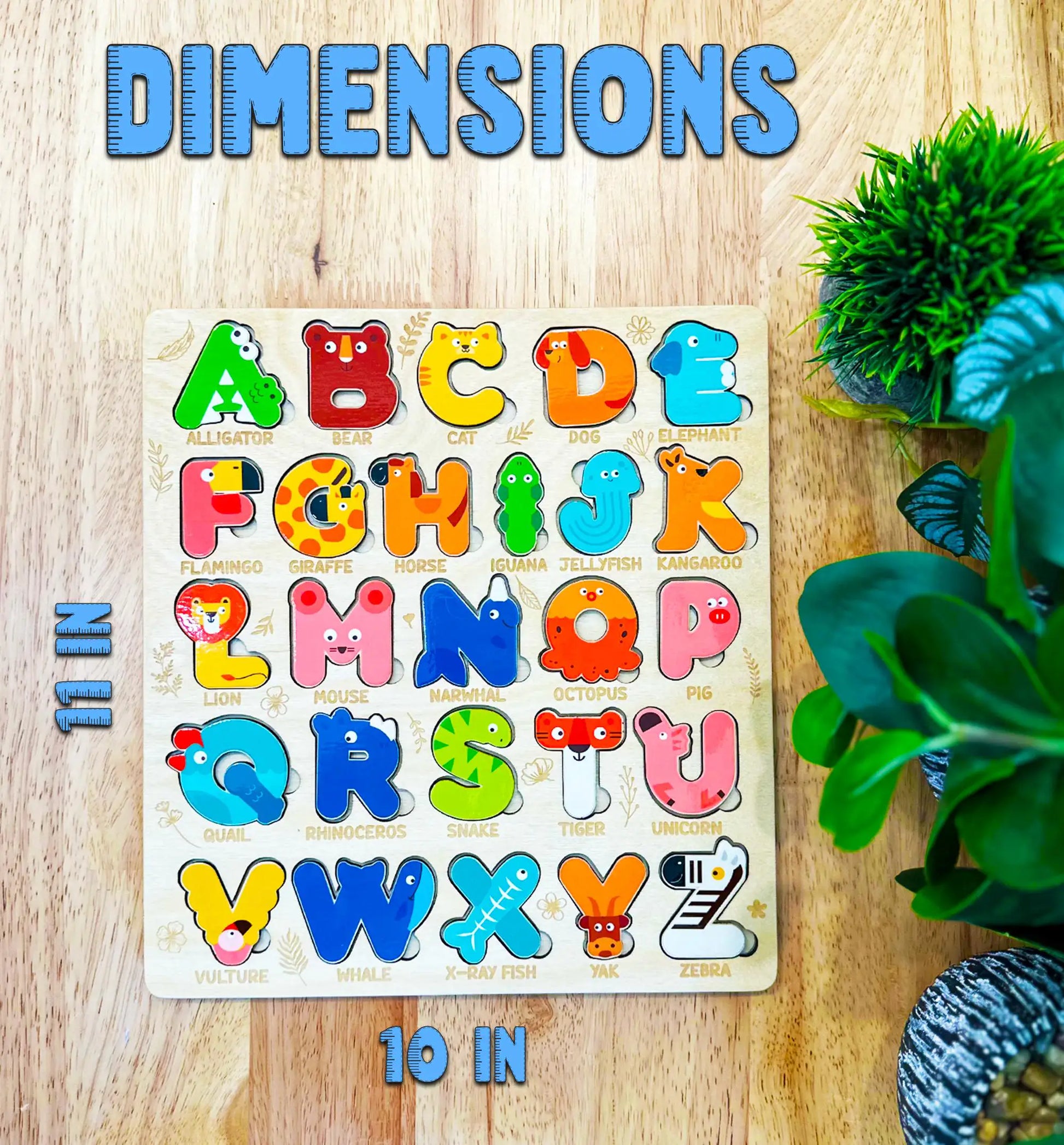 Wooden Alphabet Puzzle for Kids
