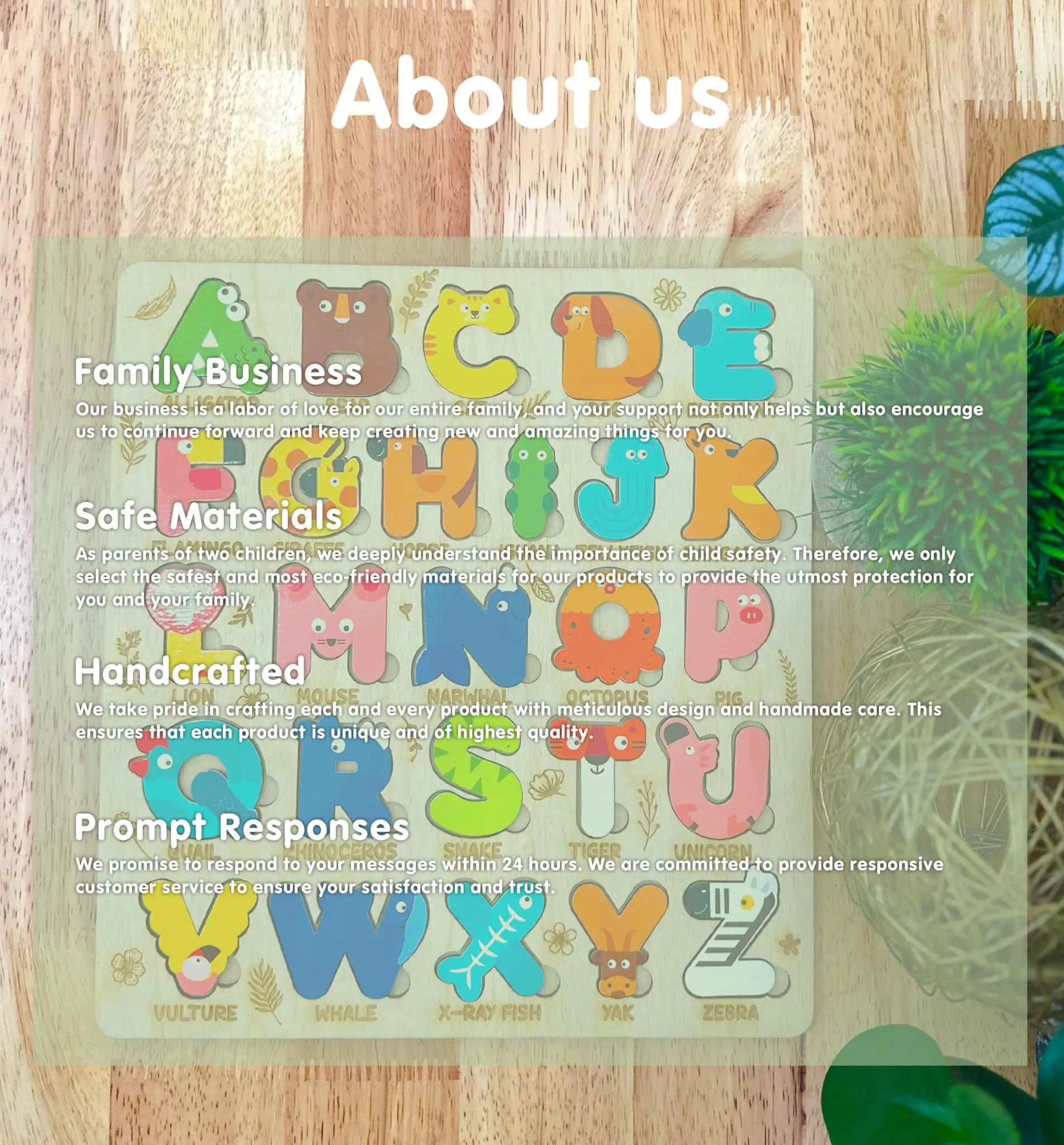Wooden Alphabet Puzzle for Kids
